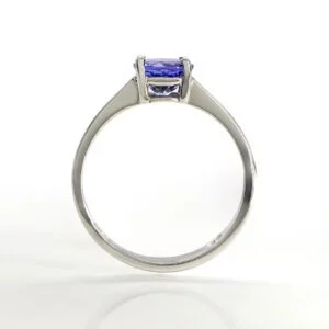 18K White Gold Tanzanite Solitaire Ring 2.00CT