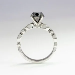 9K White Gold Black/White Diamond Dress Ring