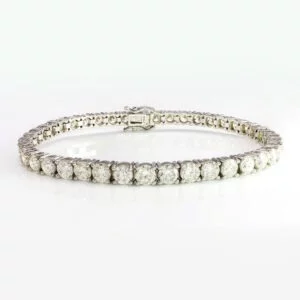 18K White Gold Diamond Tennis Bracelet 4.00CT