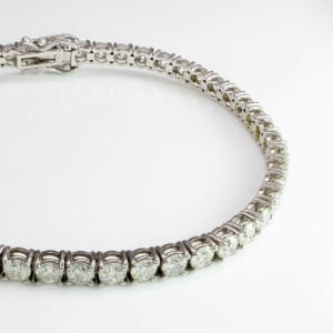 18K White Gold Diamond Tennis Bracelet 7.06CT